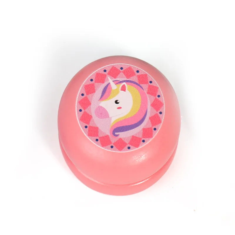 Cute Animal Print Wooden Yoyo Toys Ladybug Toy Kids Yo-Yo Creative Cartoon Unicorn Yo Yo Toys for Children 6cm Wooden Yo Yo Ball