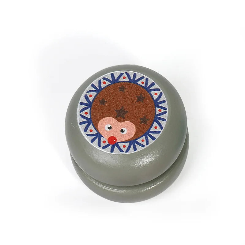 Cute Animal Print Wooden Yoyo Toys Ladybug Toy Kids Yo-Yo Creative Cartoon Unicorn Yo Yo Toys for Children 6cm Wooden Yo Yo Ball