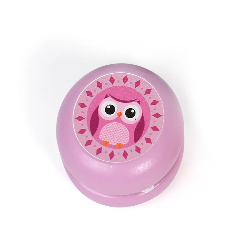 Cute Animal Print Wooden Yoyo Toys Ladybug Toy Kids Yo-Yo Creative Cartoon Unicorn Yo Yo Toys for Children 6cm Wooden Yo Yo Ball