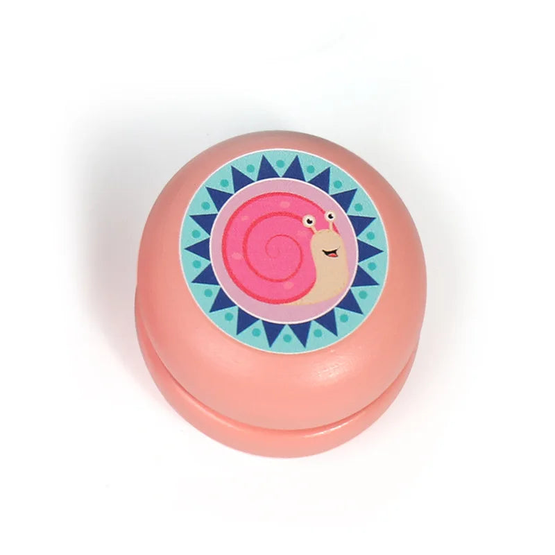 Cute Animal Print Wooden Yoyo Toys Ladybug Toy Kids Yo-Yo Creative Cartoon Unicorn Yo Yo Toys for Children 6cm Wooden Yo Yo Ball