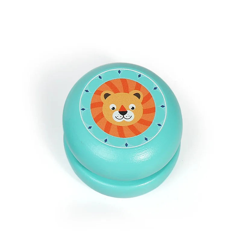 Cute Animal Print Wooden Yoyo Toys Ladybug Toy Kids Yo-Yo Creative Cartoon Unicorn Yo Yo Toys for Children 6cm Wooden Yo Yo Ball