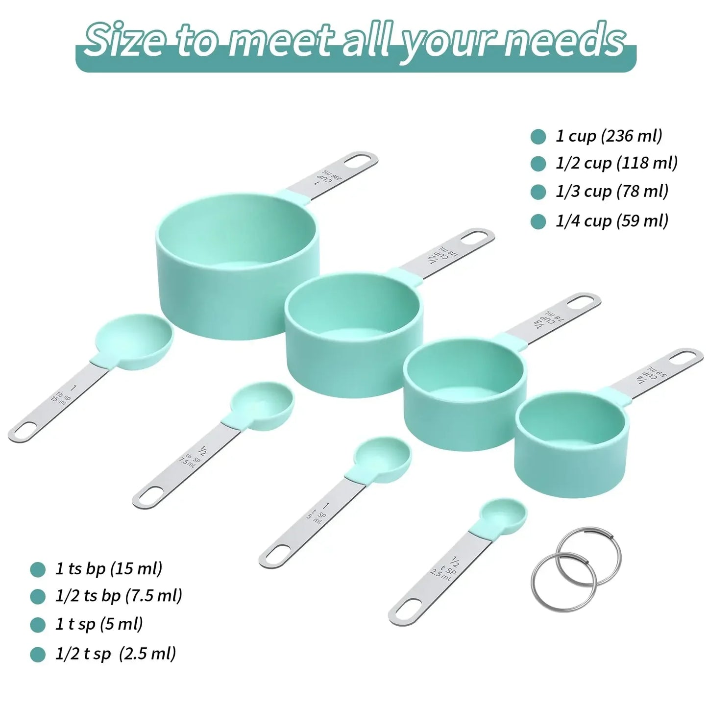 Measuring Spoon/Cup Teaspoon Multipurpose Spoon Cake Baking Flour Food Measuring Cup Home Kitchen Cooking Tools