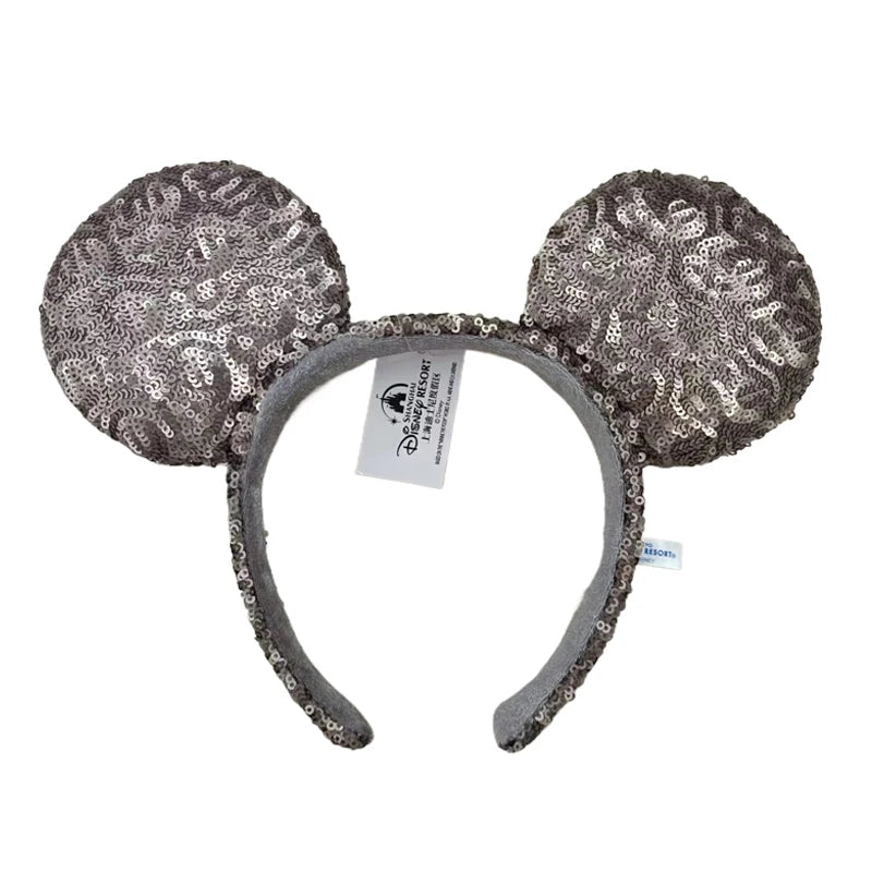 Disney Captain America Shield Mickey Mouse Ear Headband PU Leather Disneyland Mickey Adult/Child Cosplay Girl Accessorie