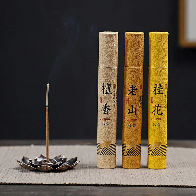 12 Kinds of Natural Sandalwood Incense Sticks in Gift Box 5g X 10.5cm Living Room Scents for Home Fragrance Osmanthus