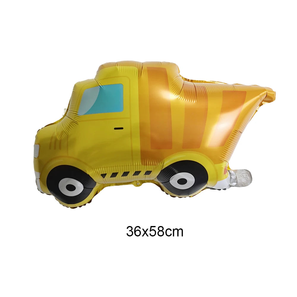 construction truck party tablecloth table runner Engineering excavator theme table cover boy construction birthday party decor
