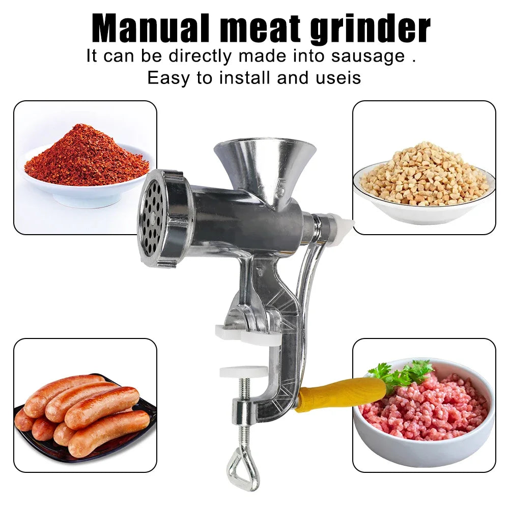 Vegetable Chopper Sausage Stuffer Kitchen Tool Food Processor Household Grinder Manual Meat Grinder Multifunction Handheld