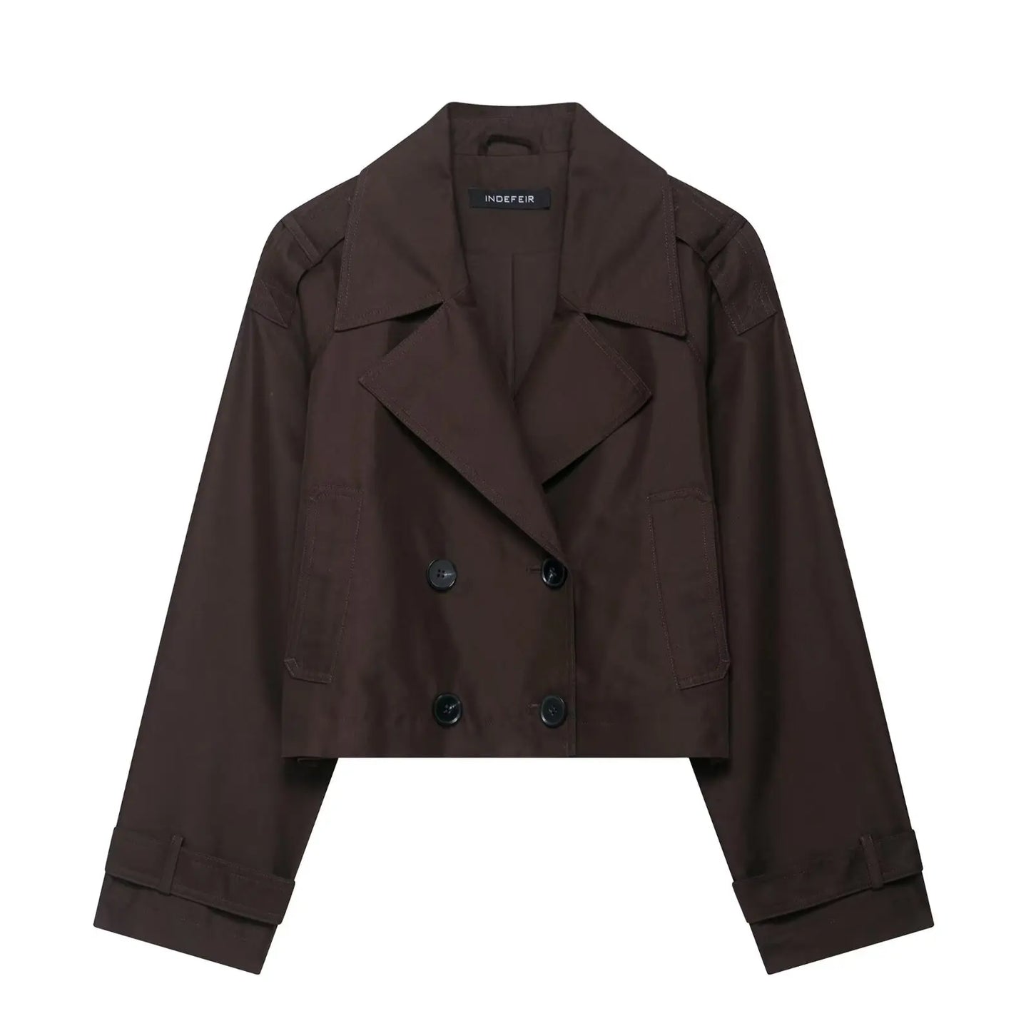 BSAY Fashion Versatile Collar Minimally Double breasted Women's Autumn New Collection 2025 Classic Long Short Windbreaker Coat