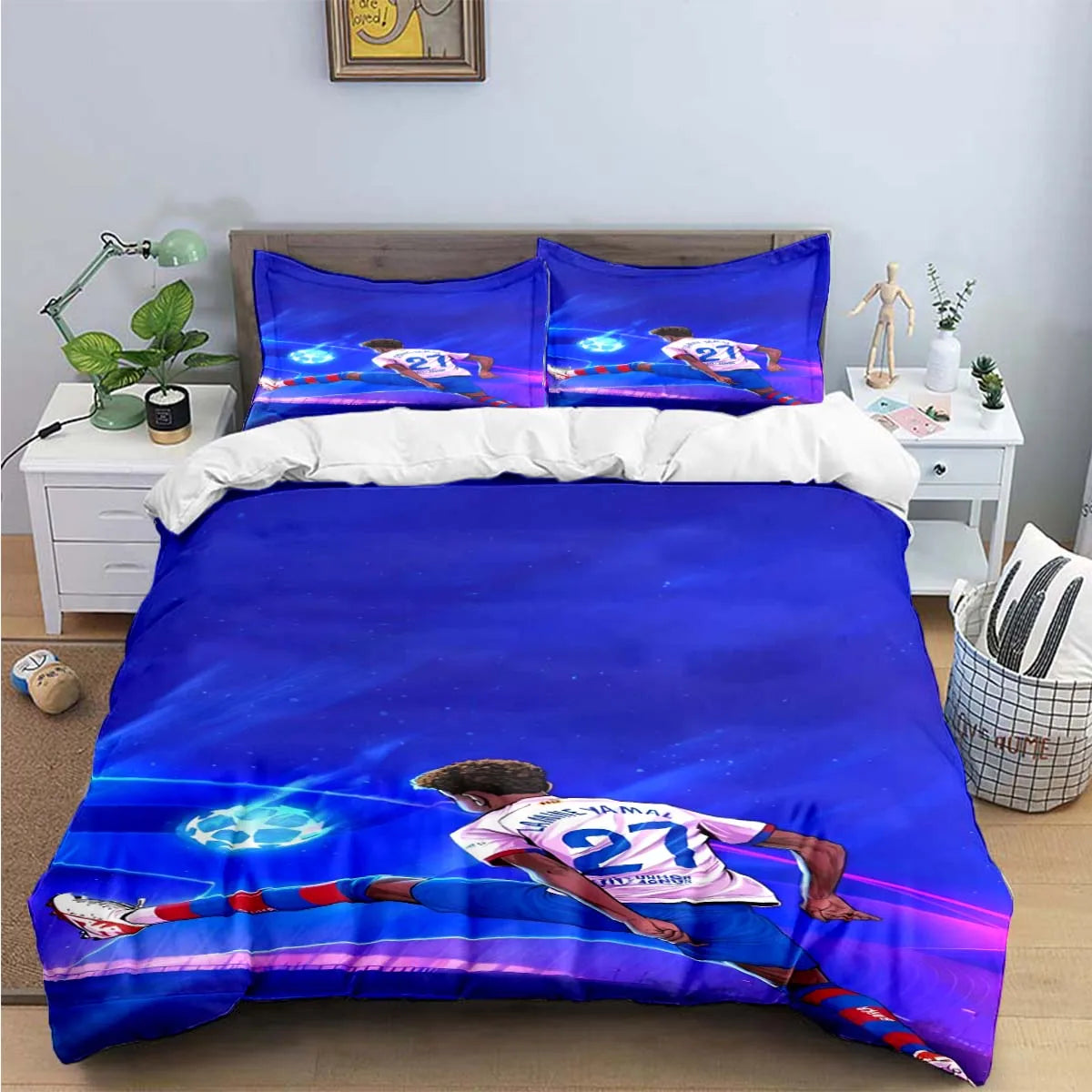 Spain Football Cenozoic Star L-Lamine Y-Yamal Bedding Sets Bed Supplies Set Duvet Cover Bed Comforter Set Bedding Set Gift