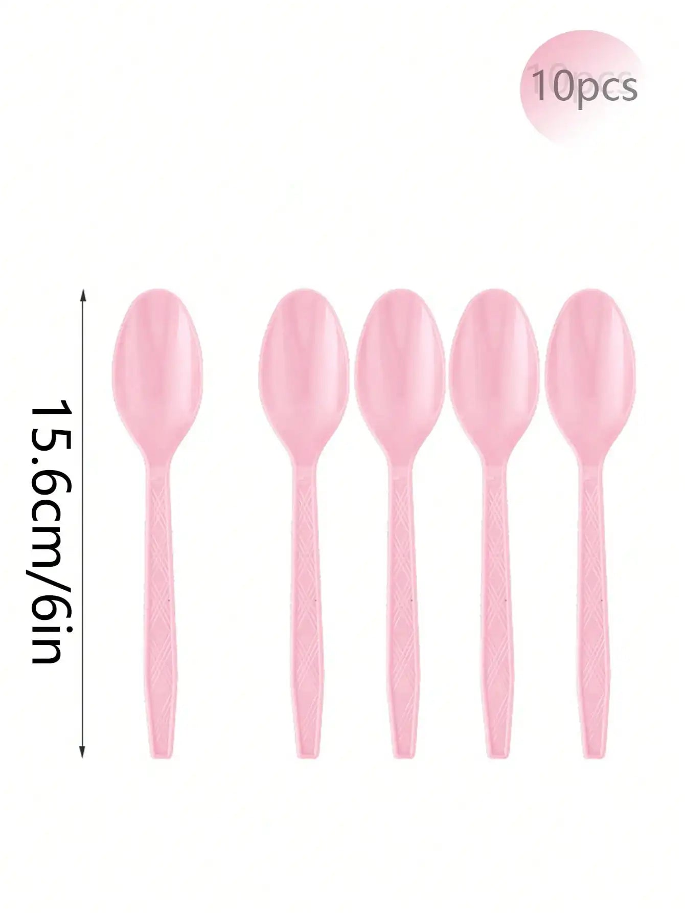 Pink Party Supplies Set Include Paper Plastic Spoons Forks Knives 9/7 Inch Disposable Dinner Dessert Plates