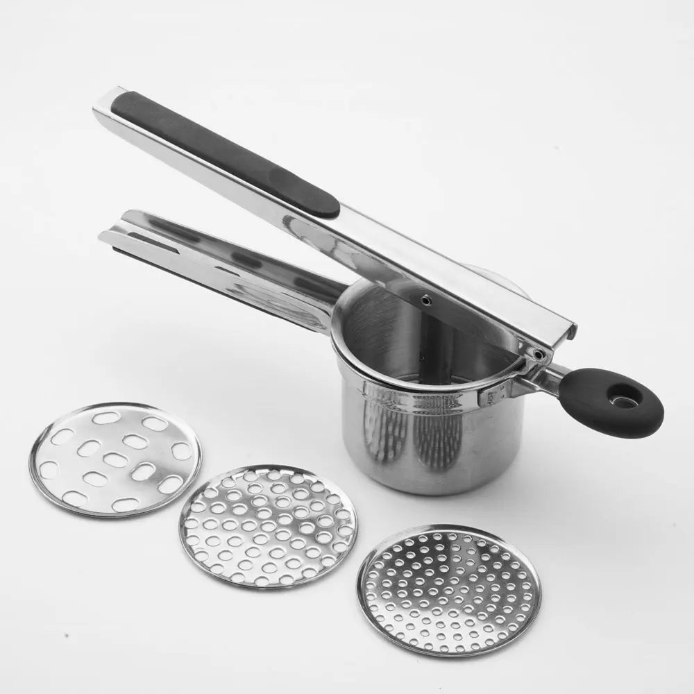 Potato Ricer 15 oz with 3 Interchangeable Discs Manual Mash Potato Masher Stainless Steel Kitchen Tool | Spaetzle Maker Press