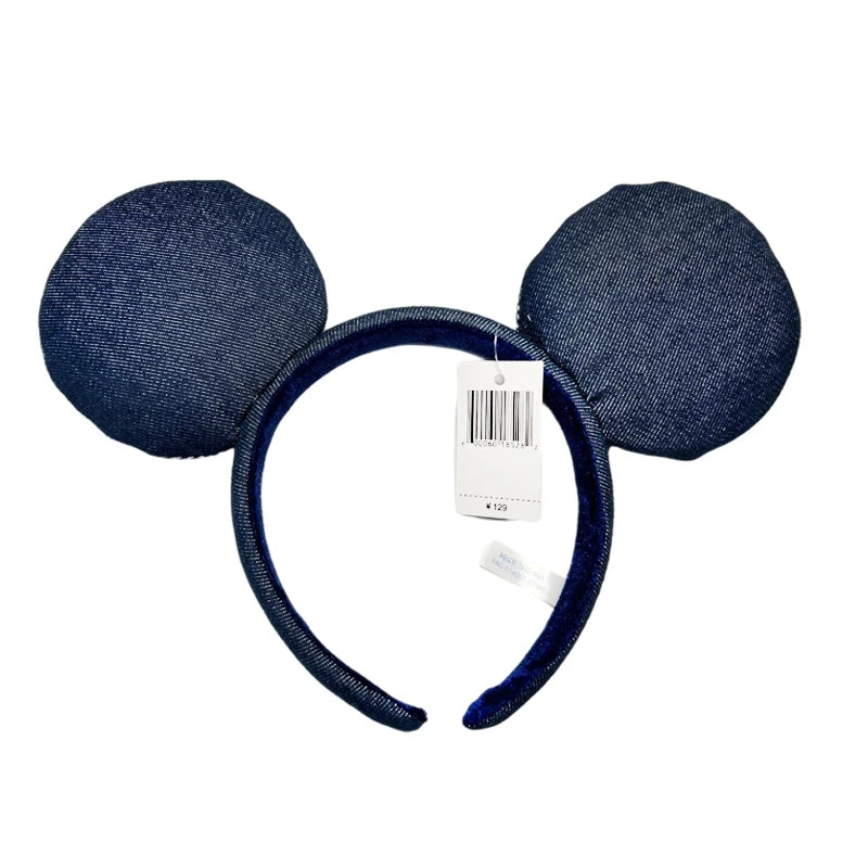 Disney Captain America Shield Mickey Mouse Ear Headband PU Leather Disneyland Mickey Adult/Child Cosplay Girl Accessorie