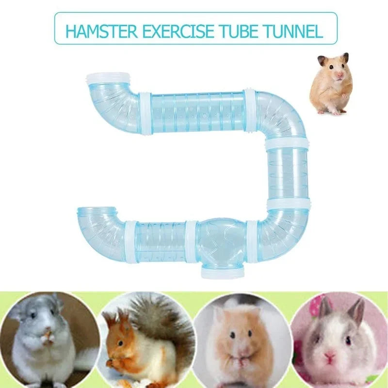 8 Pcs/set DIY Hamster Tunnel Toy Pet Sports Training Pipeline Transparent Runway Toy Pet Hamster Game Tool
