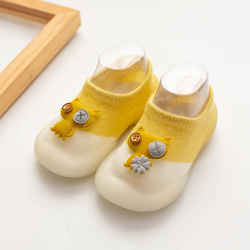 baby socks shoes for spring autumn cute cat style cotton floor shoes soft botton anti-slip first walkers 0-3 years