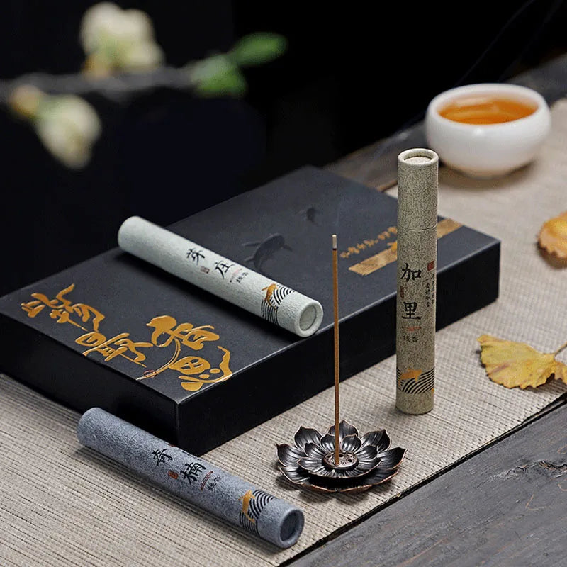 12 Kinds of Natural Sandalwood Incense Sticks in Gift Box 5g X 10.5cm Living Room Scents for Home Fragrance Osmanthus