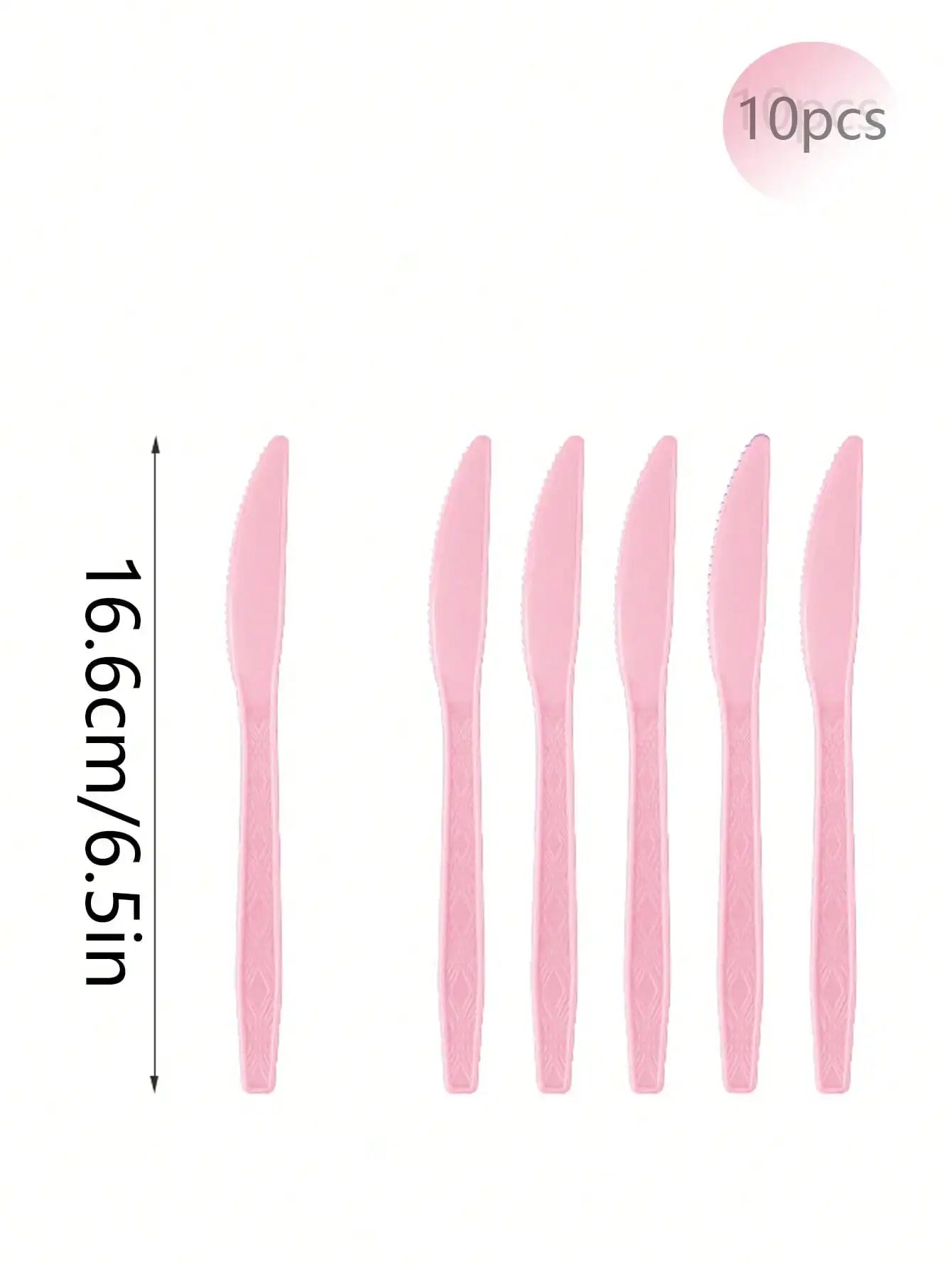 Pink Party Supplies Set Include Paper Plastic Spoons Forks Knives 9/7 Inch Disposable Dinner Dessert Plates