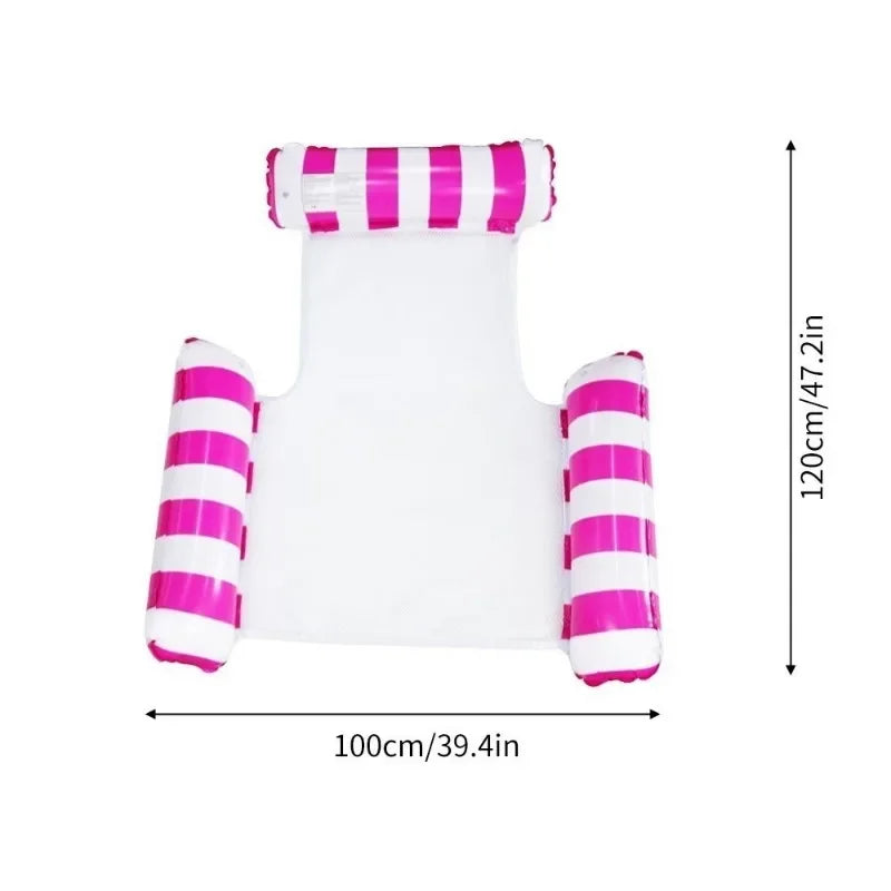Portable Floating Mattress Quick-Inflate Lounger for Pool Beach All-Ages Summer Water Relaxation Beach Sunbathing Adult Swim Toy