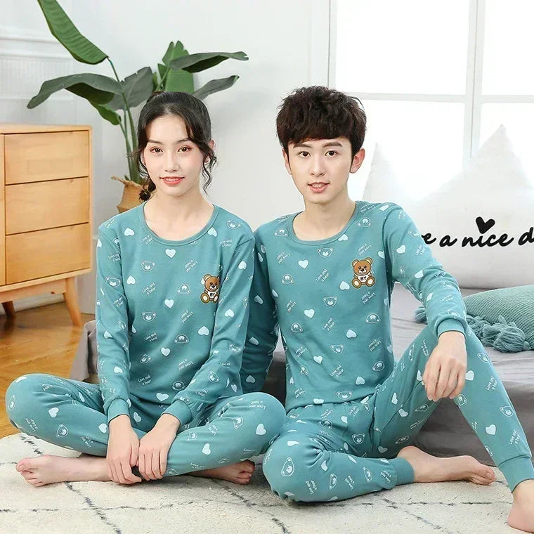 Teenager Boys Animal Cat Pajamas Children's Sleepwear for 12 14 16 Years Kids Pyjamas Cartoon Homewear Cotton Girls Pijamas Suit