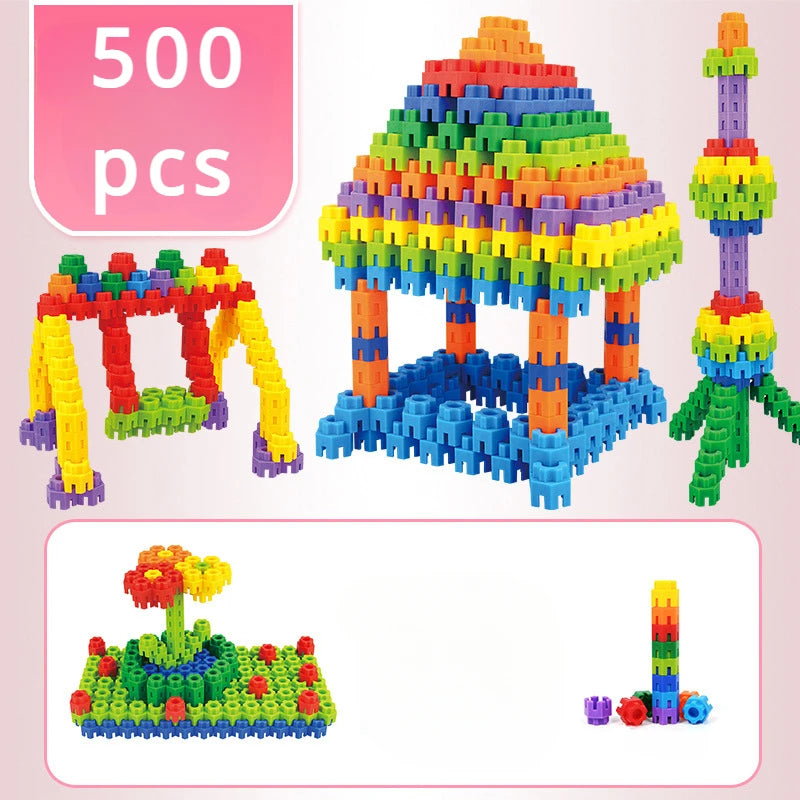 Kids Hexagonal Building Blocks for Kids Colorful STEM Building Toys for Kids Learning Kindergarten Educational Connecting Toys