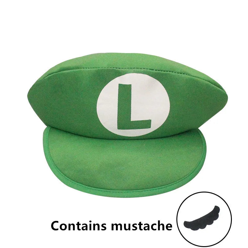 Mario Bros. Luigi Animation Cosplay Classic Hat Game Anime Figure Halloween Costume Unisex Kids Adults Baseball Cap Party Gift