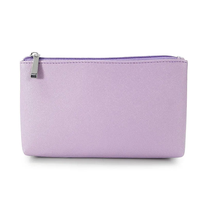 Customized Name PU Cosmetic Bag Large Capacity Three-Piece Set Women's Storage Bag Portable Lipstick Waterproof Wash Bag