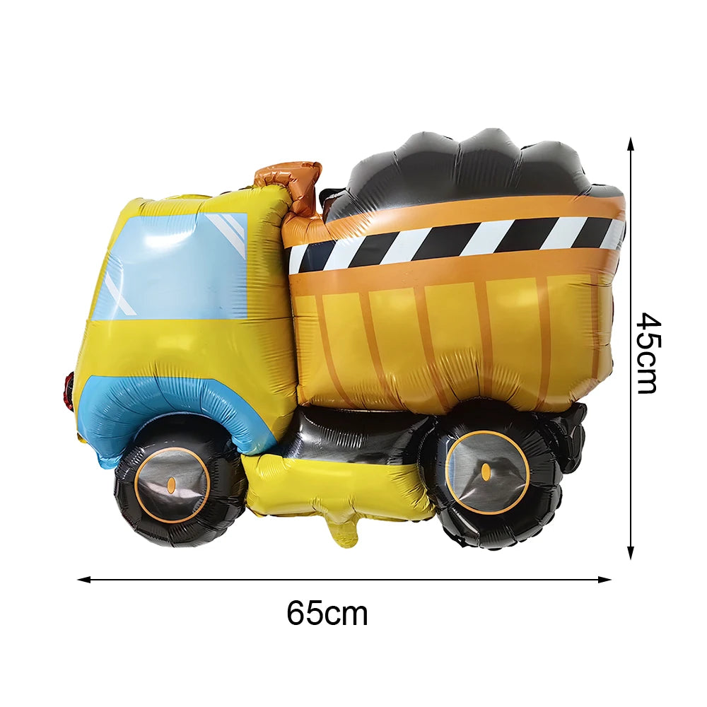 construction truck party tablecloth table runner Engineering excavator theme table cover boy construction birthday party decor