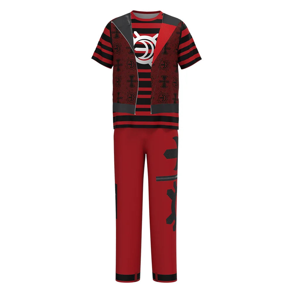 Disney Zombies 4 Costume for Victor Nova Addison 3D Print Polyester Role Play Clothing for Kids Teens Halloween Performance Suit