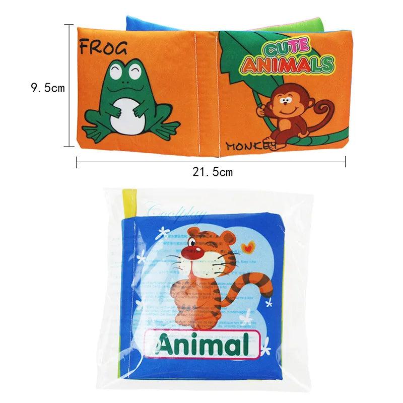 Baby Soft Cloth Book 0-36M Early Learning Toy Parent-child Interactive Montessori Puppet Educational Toy for Boy Girl Kids Gift