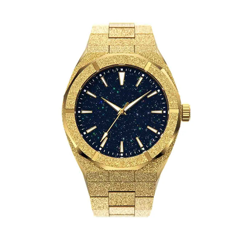 5ATM Waterproof All Stainless Steel Luminous Hands Jewerly Frosted Relogios Masculino Man Quartz Watch