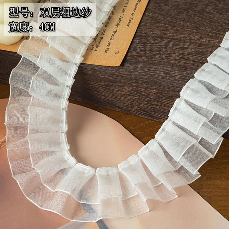2Meters White Wedding Dresses Lace For Diy Sewing Ribbons Trimming Needlework Sewing Supplies Apparel Decor Handmade Material