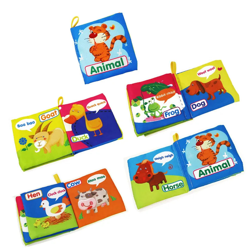 Baby Soft Cloth Book 0-36M Early Learning Toy Parent-child Interactive Montessori Puppet Educational Toy for Boy Girl Kids Gift
