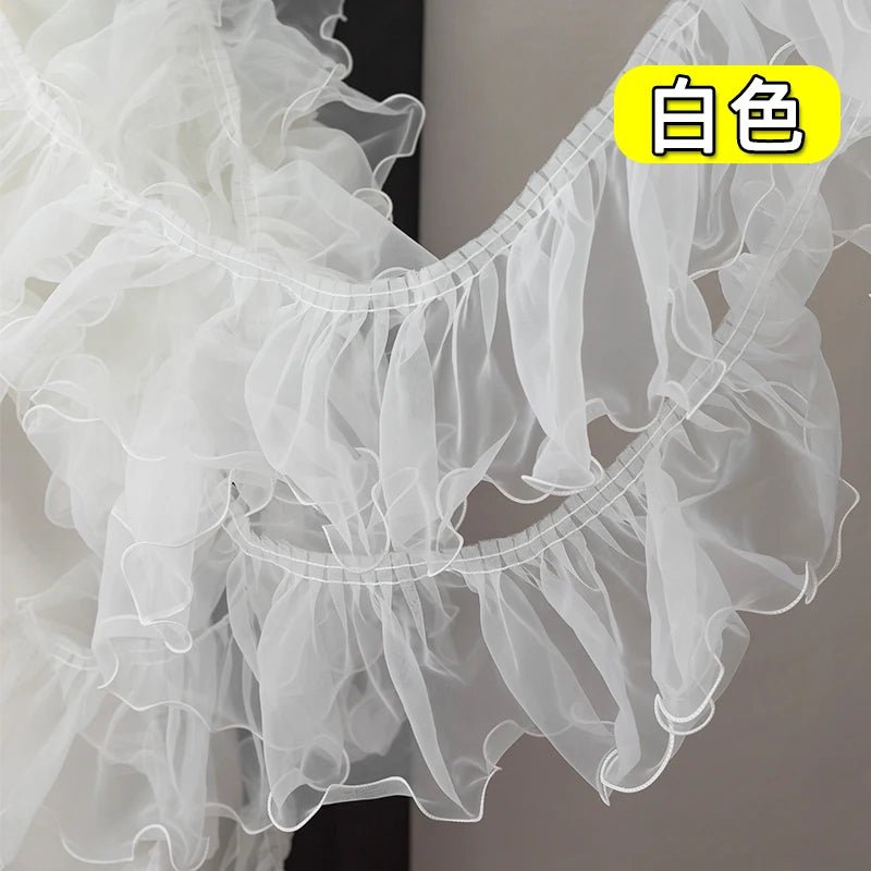 2Meters White Wedding Dresses Lace For Diy Sewing Ribbons Trimming Needlework Sewing Supplies Apparel Decor Handmade Material