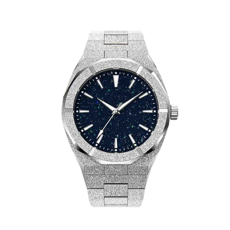 5ATM Waterproof All Stainless Steel Luminous Hands Jewerly Frosted Relogios Masculino Man Quartz Watch