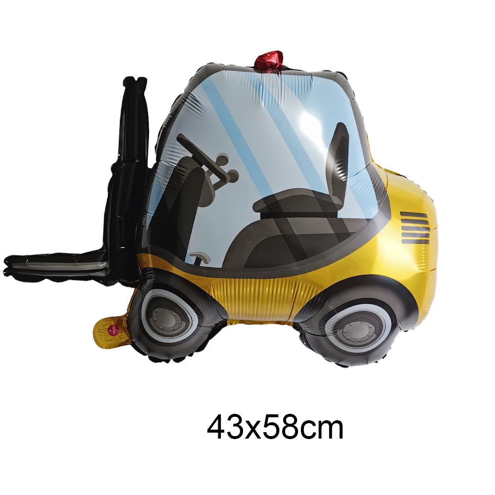 construction truck party tablecloth table runner Engineering excavator theme table cover boy construction birthday party decor