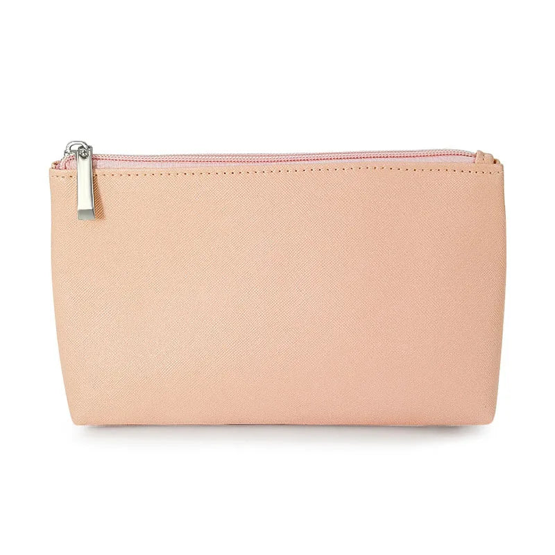 Customized Name PU Cosmetic Bag Large Capacity Three-Piece Set Women's Storage Bag Portable Lipstick Waterproof Wash Bag