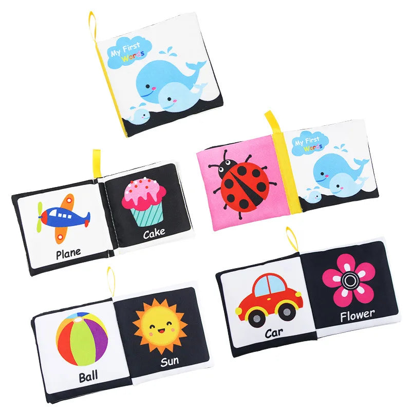 Baby Soft Cloth Book 0-36M Early Learning Toy Parent-child Interactive Montessori Puppet Educational Toy for Boy Girl Kids Gift