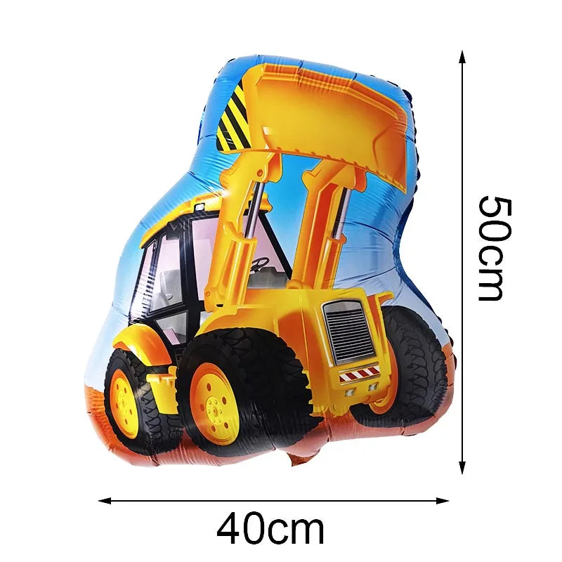 construction truck party tablecloth table runner Engineering excavator theme table cover boy construction birthday party decor