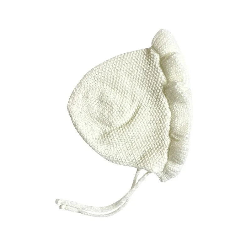 Autumn Newborn Baby Hat Handmade Knitting Hats Fashion Monolayer Ruffle Warmer Caps Kids Hats