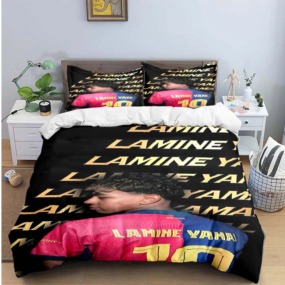 Spain Football Cenozoic Star L-Lamine Y-Yamal Bedding Sets Bed Supplies Set Duvet Cover Bed Comforter Set Bedding Set Gift