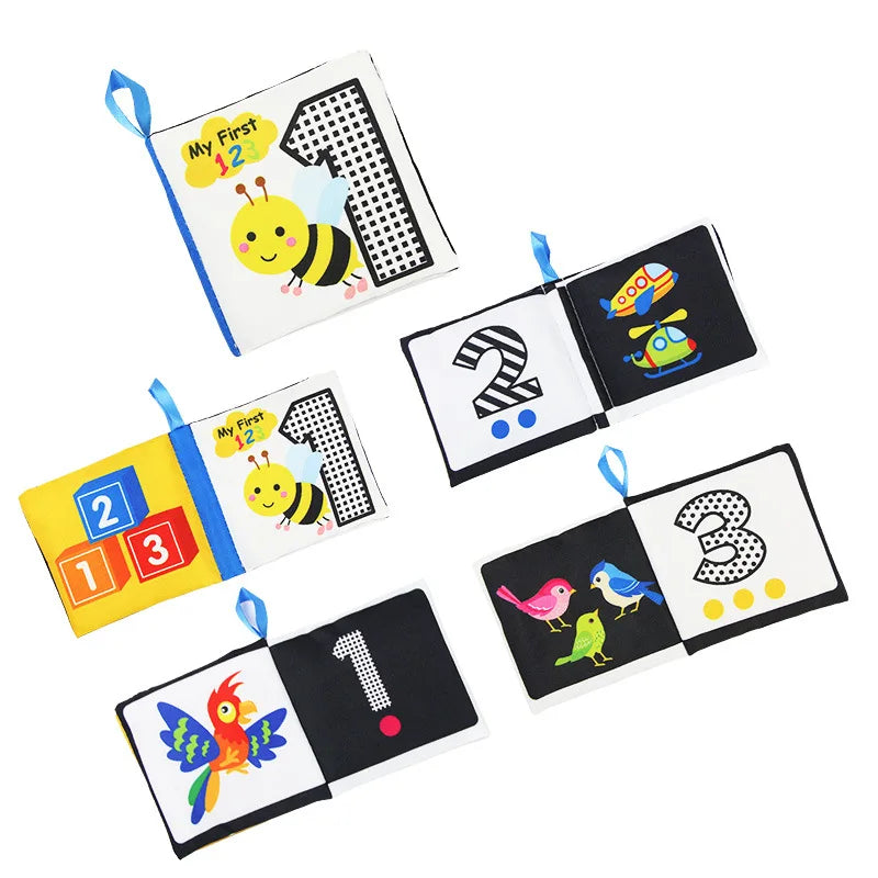 Baby Soft Cloth Book 0-36M Early Learning Toy Parent-child Interactive Montessori Puppet Educational Toy for Boy Girl Kids Gift