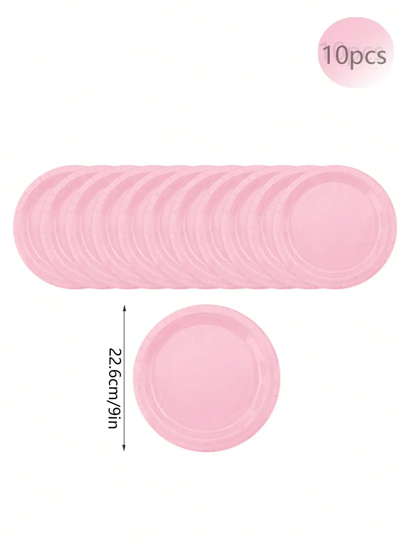 Pink Party Supplies Set Include Paper Plastic Spoons Forks Knives 9/7 Inch Disposable Dinner Dessert Plates