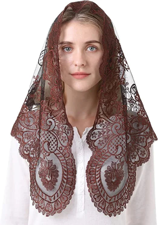 Spanish Style Lace Mantilla Women Head Covering Catholic Veil Wedding Veil