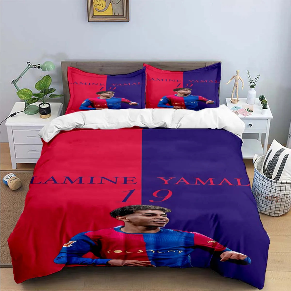 Spain Football Cenozoic Star L-Lamine Y-Yamal Bedding Sets Bed Supplies Set Duvet Cover Bed Comforter Set Bedding Set Gift