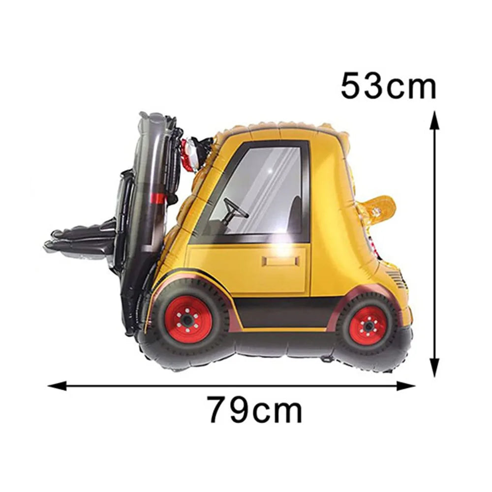 construction truck party tablecloth table runner Engineering excavator theme table cover boy construction birthday party decor