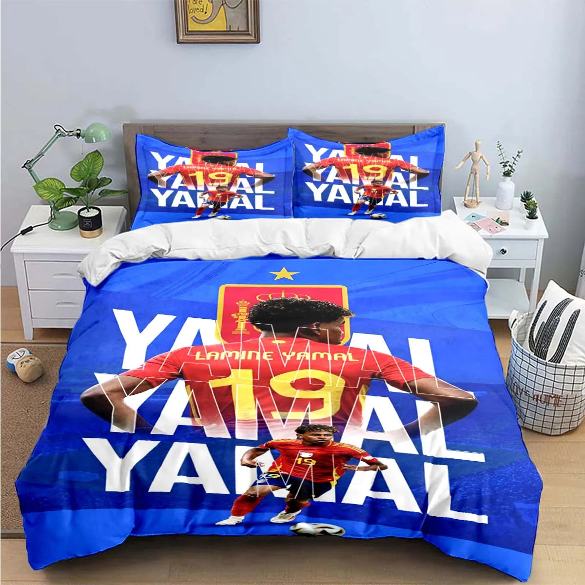 Spain Football Cenozoic Star L-Lamine Y-Yamal Bedding Sets Bed Supplies Set Duvet Cover Bed Comforter Set Bedding Set Gift