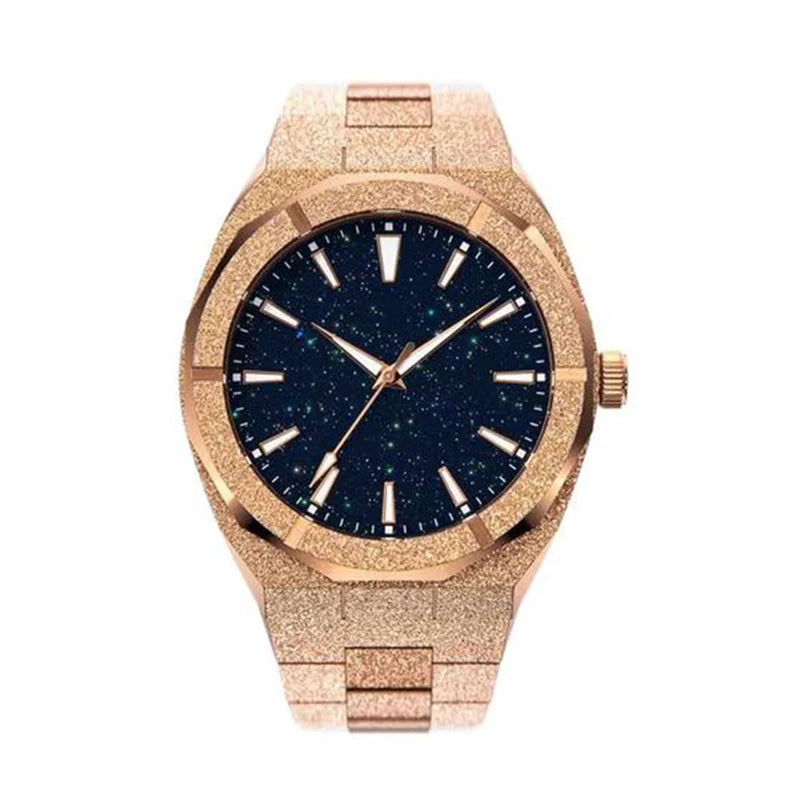 5ATM Waterproof All Stainless Steel Luminous Hands Jewerly Frosted Relogios Masculino Man Quartz Watch