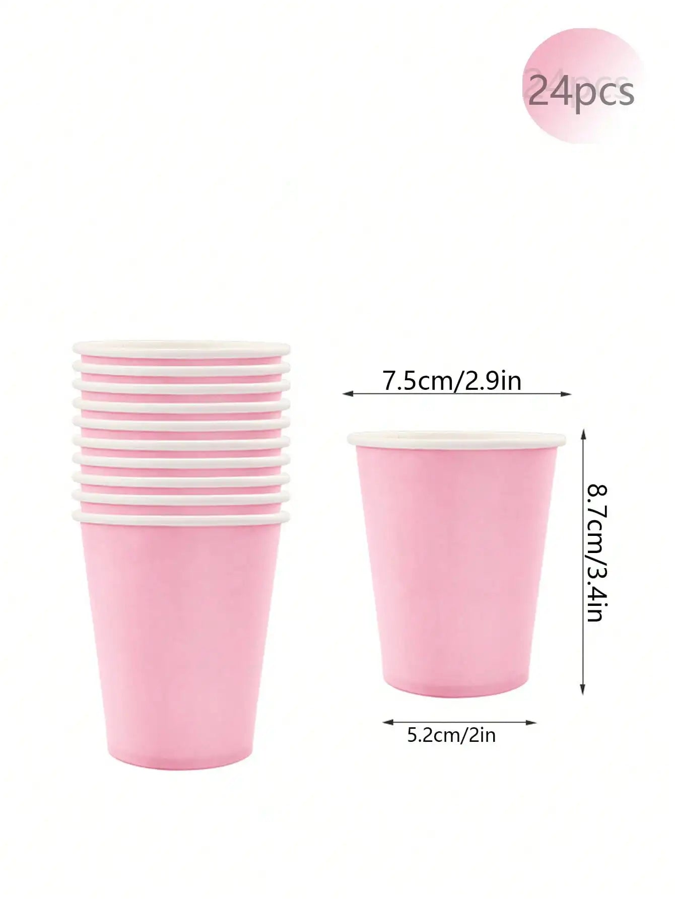 Pink Party Supplies Set Include Paper Plastic Spoons Forks Knives 9/7 Inch Disposable Dinner Dessert Plates
