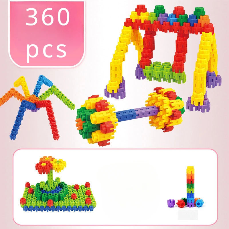 Kids Hexagonal Building Blocks for Kids Colorful STEM Building Toys for Kids Learning Kindergarten Educational Connecting Toys