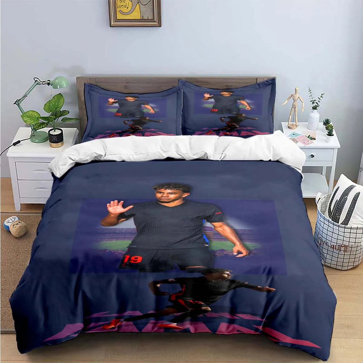 Spain Football Cenozoic Star L-Lamine Y-Yamal Bedding Sets Bed Supplies Set Duvet Cover Bed Comforter Set Bedding Set Gift