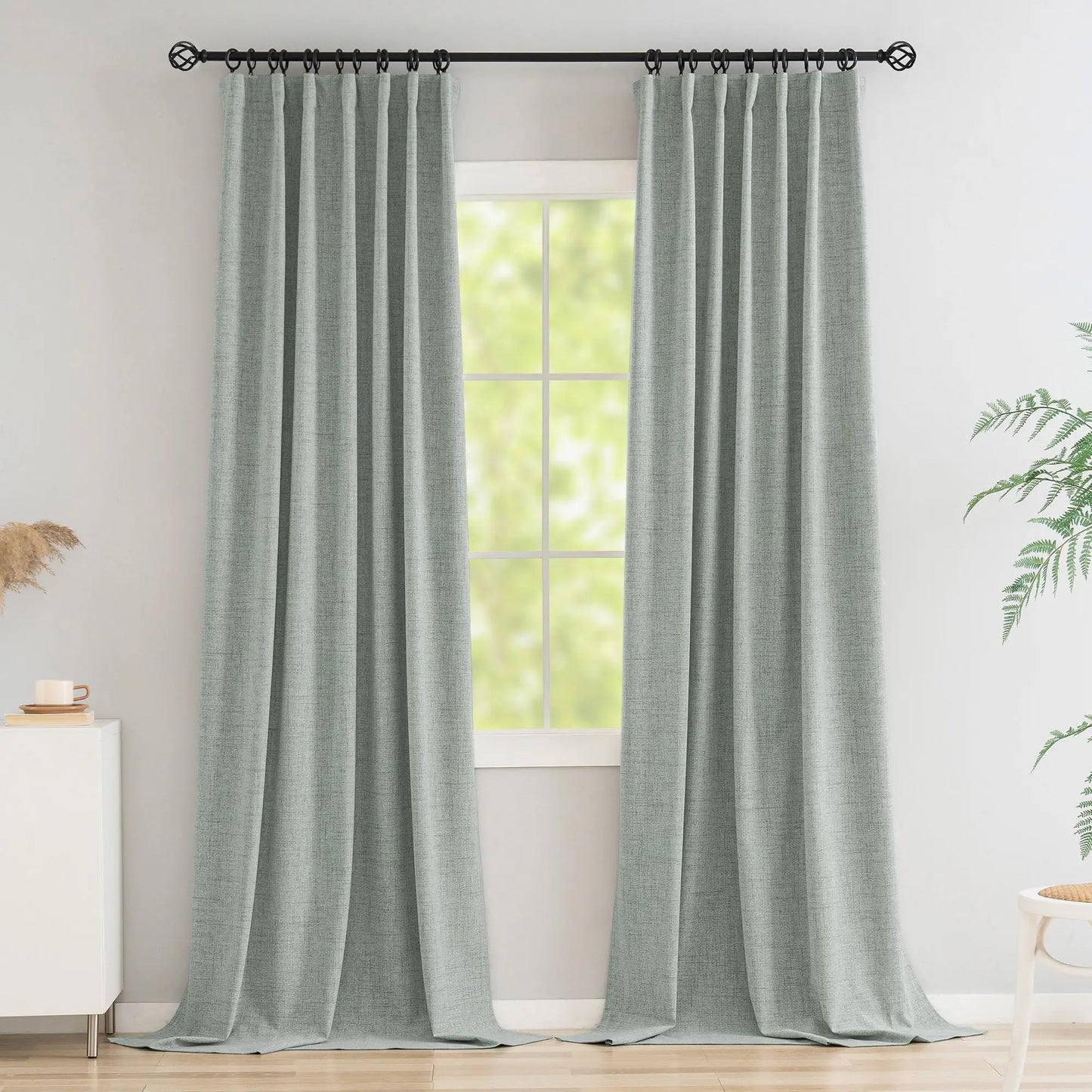 350m Height Custom Made 310CM Length 100% Blackout Living Room Curtains For Faux Linen High Ceiling Bedroom Window Curtain