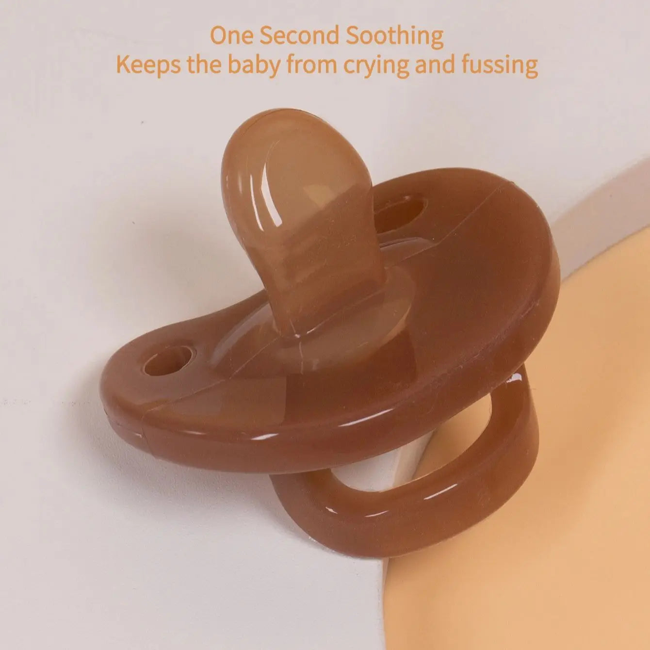 2 Pcs Baby Silicone Pacifier Set With Bear Storage Box Flat and Round Nipple Head For day and night Use Set